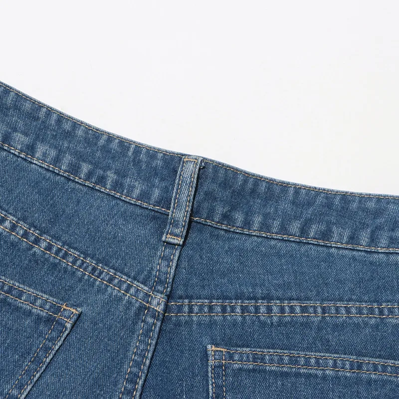 Fashionable High-Waist Hollow Heart-Shaped Women's Jeans Trendy Hollow Out Straight Leg Long Pants Comfortable Stretch Denim display picture 15