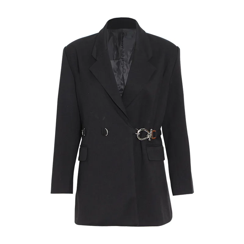 Fashion French Style Retro Easy Matching Baggy Coat Solid Color Buttons Detail Women's Fashion Long Sleeve Slim Fit Style Trueran display picture 2