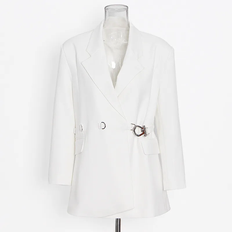 Fashion French Style Retro Easy Matching Baggy Coat Solid Color Buttons Detail Women's Fashion Long Sleeve Slim Fit Style Trueran display picture 6