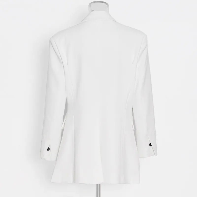 Fashion French Style Retro Easy Matching Baggy Coat Solid Color Buttons Detail Women's Fashion Long Sleeve Slim Fit Style Trueran display picture 7