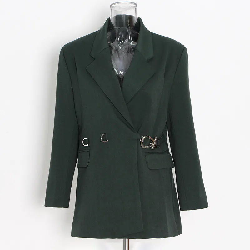 Fashion French Style Retro Easy Matching Baggy Coat Solid Color Buttons Detail Women's Fashion Long Sleeve Slim Fit Style Trueran display picture 9