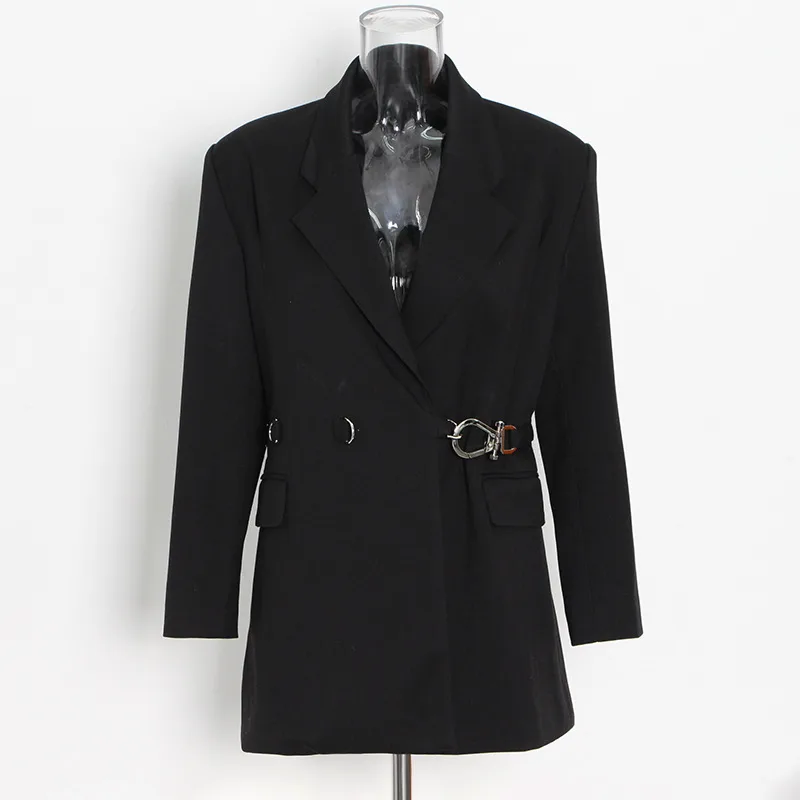 Fashion French Style Retro Easy Matching Baggy Coat Solid Color Buttons Detail Women's Fashion Long Sleeve Slim Fit Style Trueran display picture 10