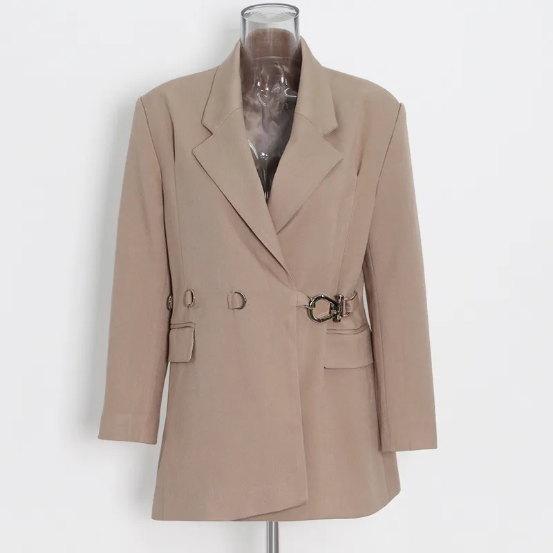 Fashion French Style Retro Easy Matching Baggy Coat Solid Color Buttons Detail Women's Fashion Long Sleeve Slim Fit Style Trueran display picture 11