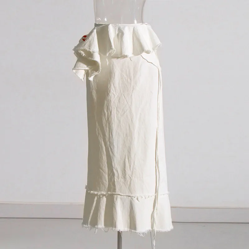 Elegant Long Ankle-Length Half Skirt Ladies Fashion Design Summer New Splicing Style Pure Color Versatile Skirts For Women display picture 4