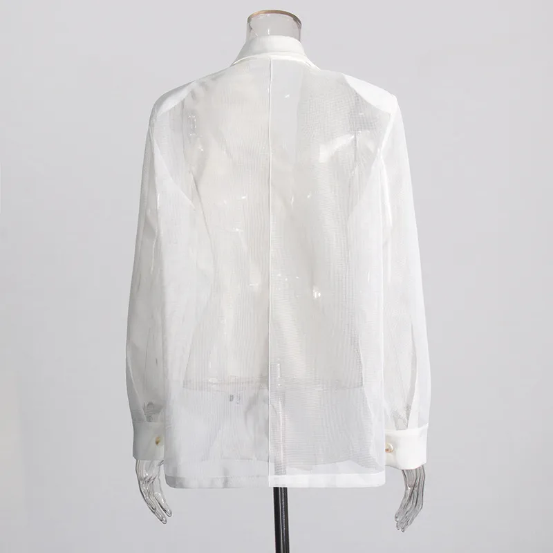 Australian Style Loose Fit Business Suit Jacket Long Sleeve Personality Splicing Design Summer New High-End Feelings Outerwear display picture 7
