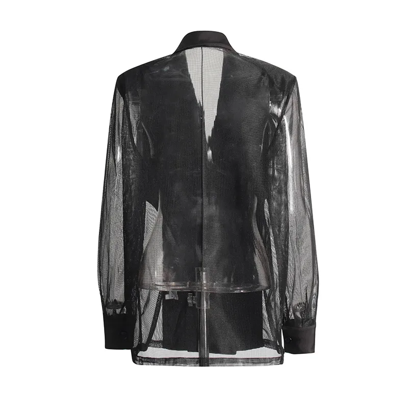 Australian Style Loose Fit Business Suit Jacket Long Sleeve Personality Splicing Design Summer New High-End Feelings Outerwear display picture 9