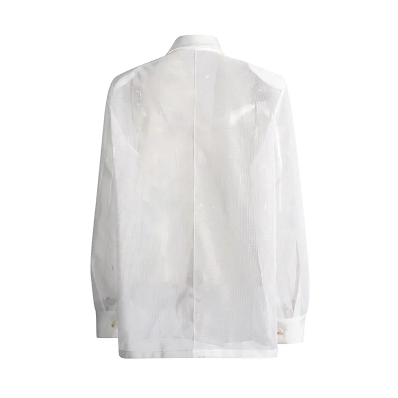 Australian Style Loose Fit Business Suit Jacket Long Sleeve Personality Splicing Design Summer New High-End Feelings Outerwear display picture 11