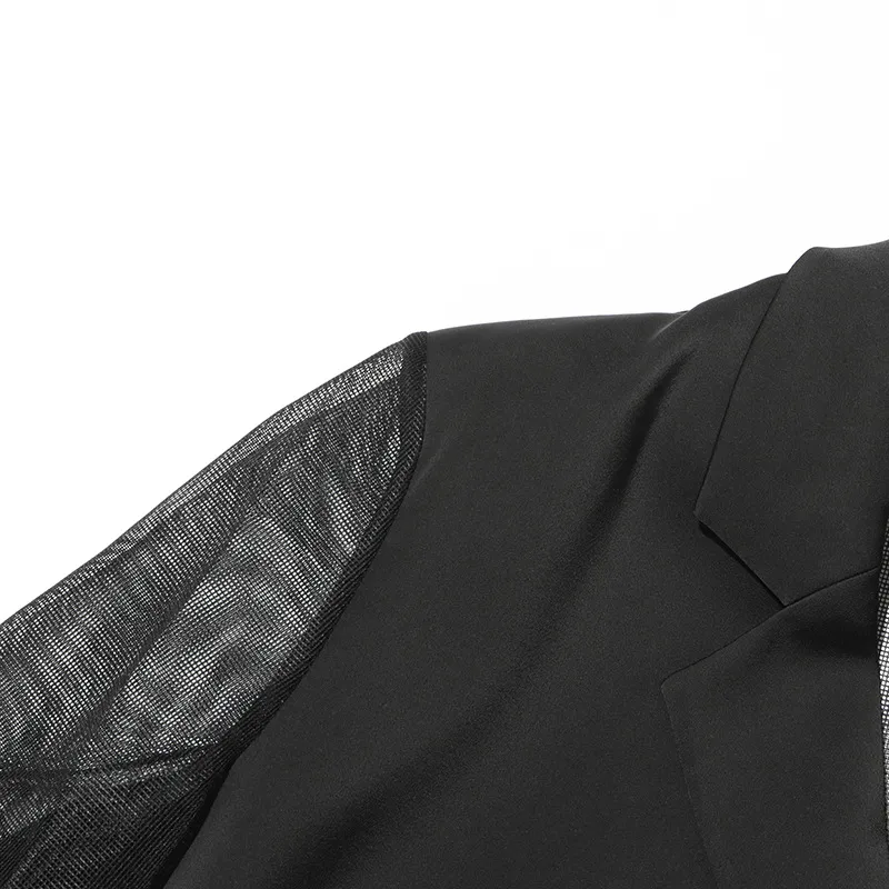 Australian Style Loose Fit Business Suit Jacket Long Sleeve Personality Splicing Design Summer New High-End Feelings Outerwear display picture 13