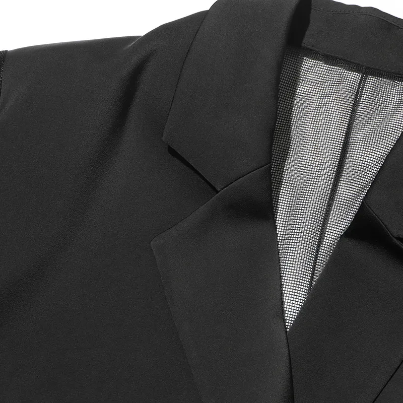Australian Style Loose Fit Business Suit Jacket Long Sleeve Personality Splicing Design Summer New High-End Feelings Outerwear display picture 14