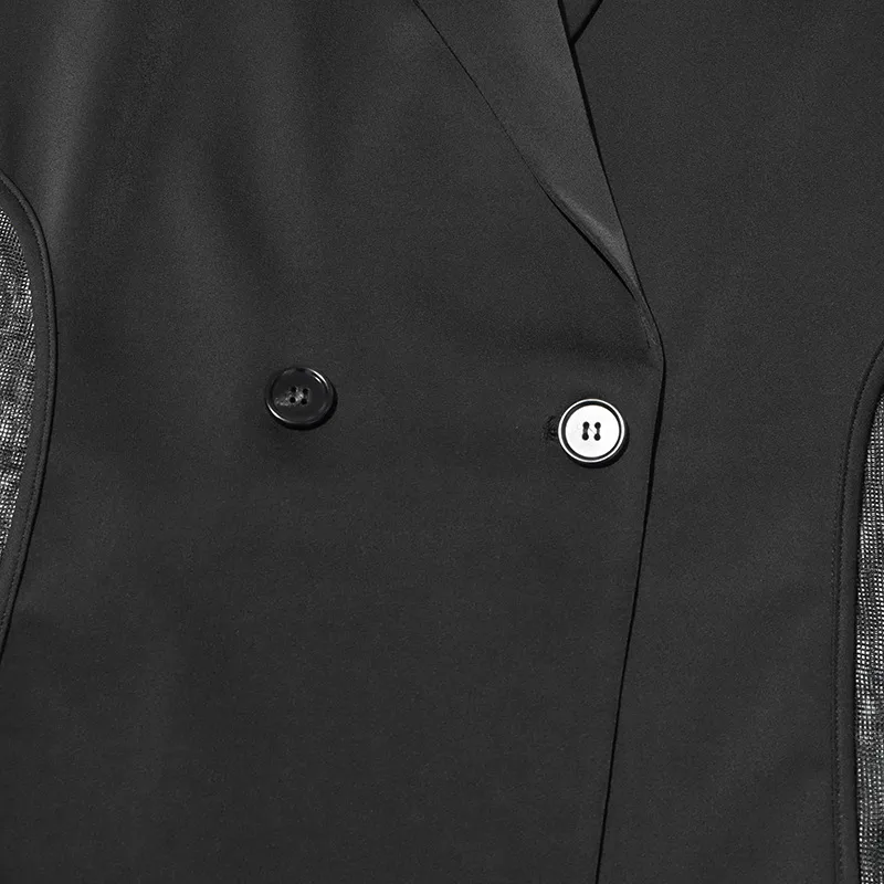 Australian Style Loose Fit Business Suit Jacket Long Sleeve Personality Splicing Design Summer New High-End Feelings Outerwear display picture 16