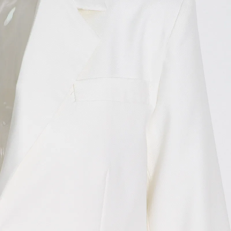 Casual Loose Women's Suit Jacket V-Neck Mesh Design Spring Summer Fashion New Long Sleeve Polyester Fiber Commute Style display picture 9