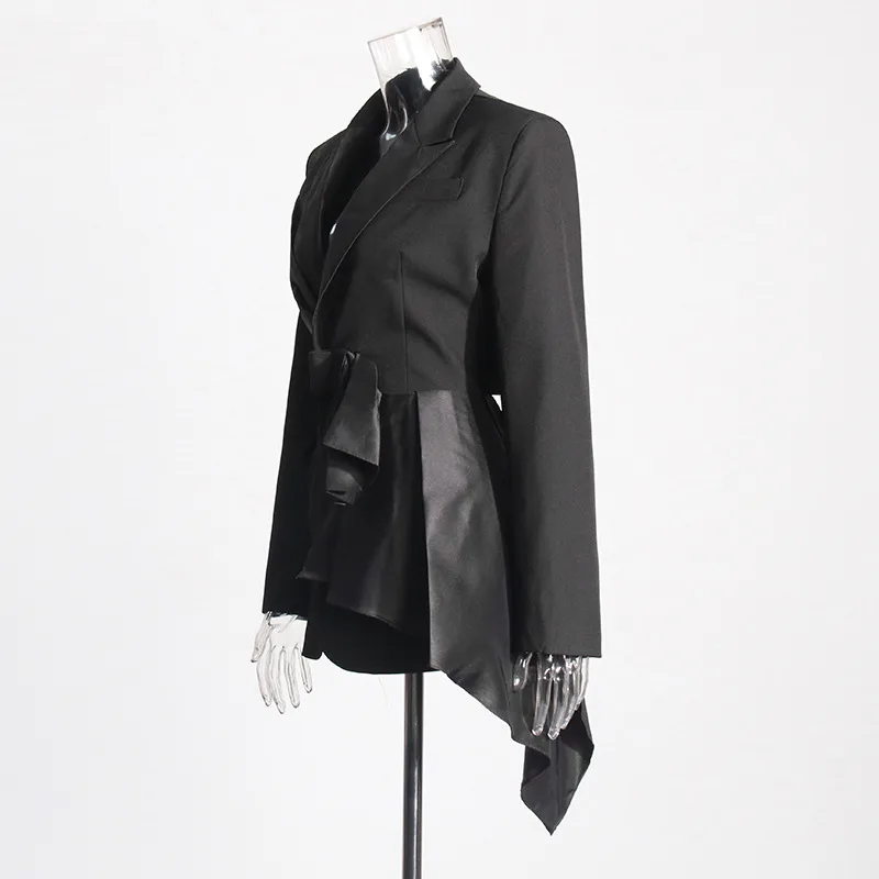 Elegant Butterfly Knot Design Slim Fit Women's Summer Style Cotton Polyester Suit Jacket Long Sleeve Elegant Fashion Outerwear display picture 4