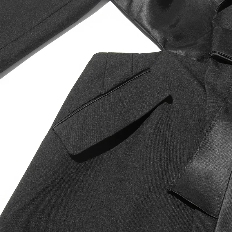 Elegant Butterfly Knot Design Slim Fit Women's Summer Style Cotton Polyester Suit Jacket Long Sleeve Elegant Fashion Outerwear display picture 11