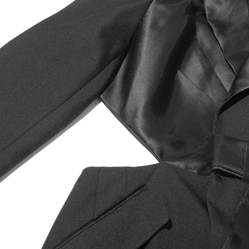 Elegant Butterfly Knot Design Slim Fit Women's Summer Style Cotton Polyester Suit Jacket Long Sleeve Elegant Fashion Outerwear display picture 12
