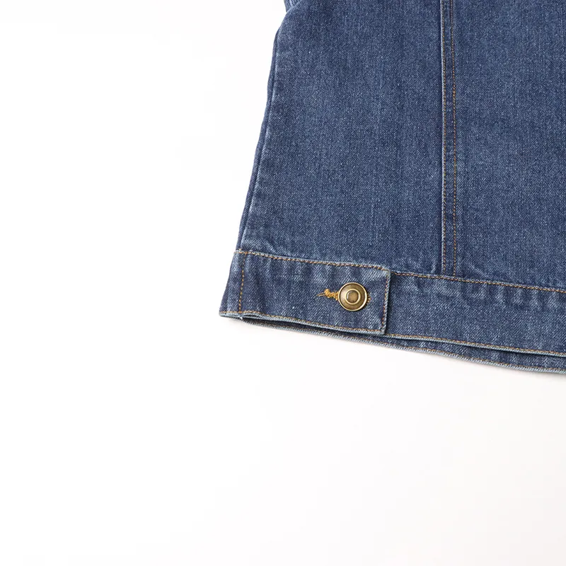 Casual Style Stitching Color Block Slim Fit Straight-Leg Denim Jacket Ladies Summer New Fashion Top Quality Coat display picture 15