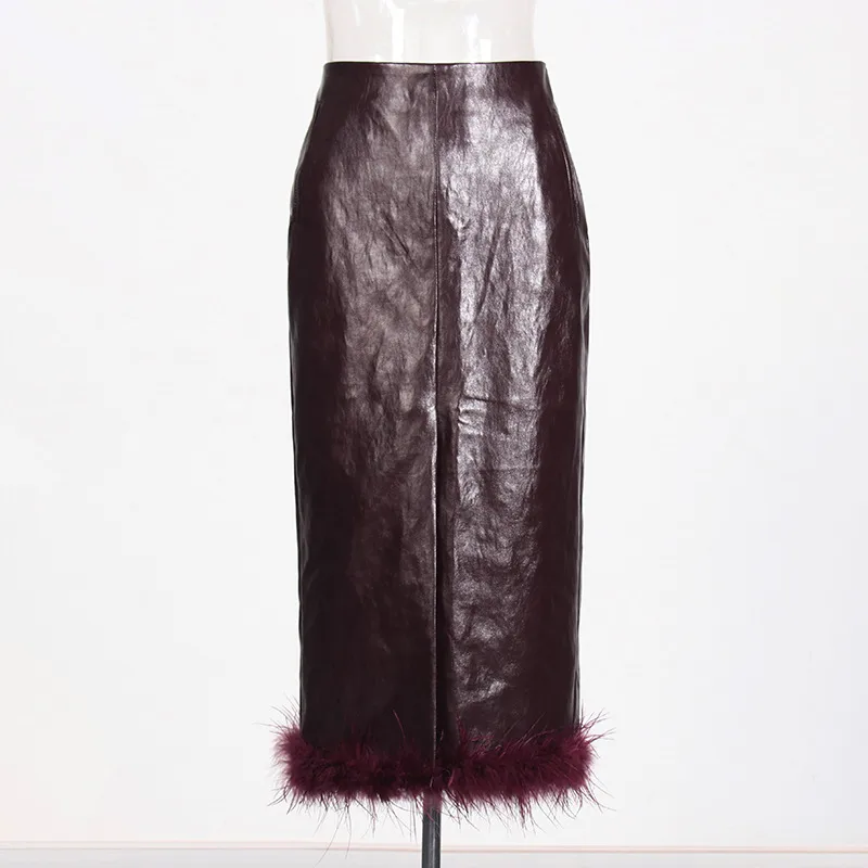 Elegant Feather Skirt Women Vintage Style Slim Fit Skirt Fashion  Style Style Spring And Summer display picture 3