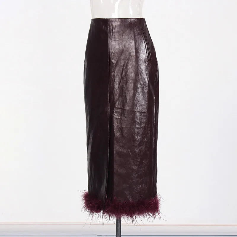 Elegant Feather Skirt Women Vintage Style Slim Fit Skirt Fashion  Style Style Spring And Summer display picture 4