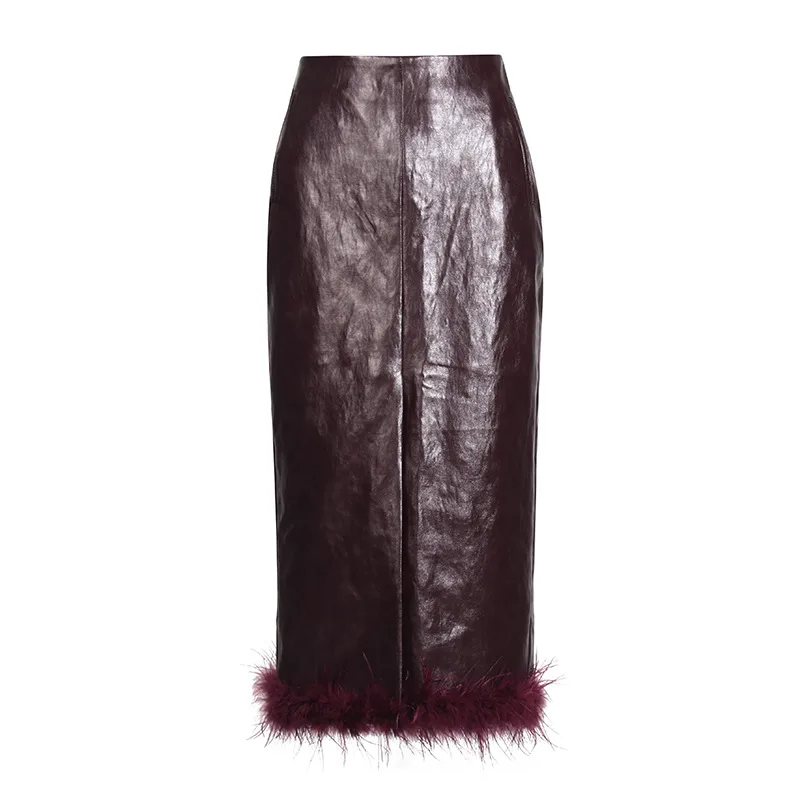 Elegant Feather Skirt Women Vintage Style Slim Fit Skirt Fashion  Style Style Spring And Summer display picture 6