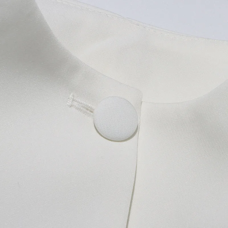 Elegant Slim Fit Cardigan Top Women's Fashion Design Belt Short Coat Spring Summer Pure Color Long Sleeve Button Front display picture 10