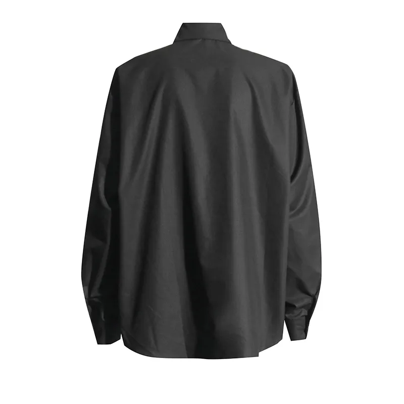 Elegant Commuter Style Loose Women's Shirt Diamond Embedded Versatile Mid-Length Casual Top Summer Fashion Trend 2025 display picture 9