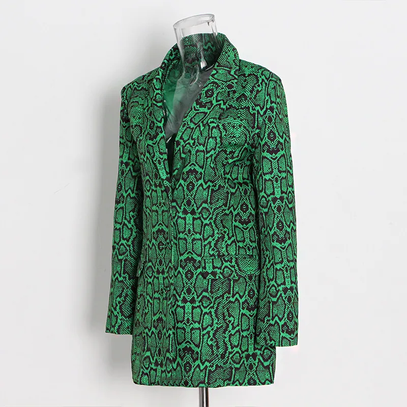 Fashionable Retro Printed Long Sleeve Loose Fit Ladies' Suit Jacket Polyester Blend Medium Length Cotton Polyester Fabric display picture 4
