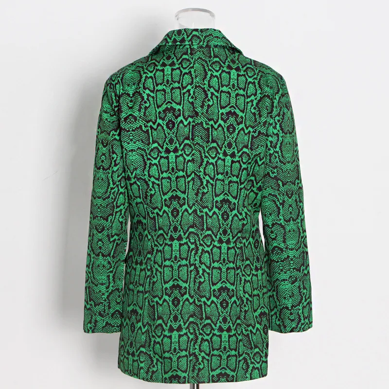 Fashionable Retro Printed Long Sleeve Loose Fit Ladies' Suit Jacket Polyester Blend Medium Length Cotton Polyester Fabric display picture 5