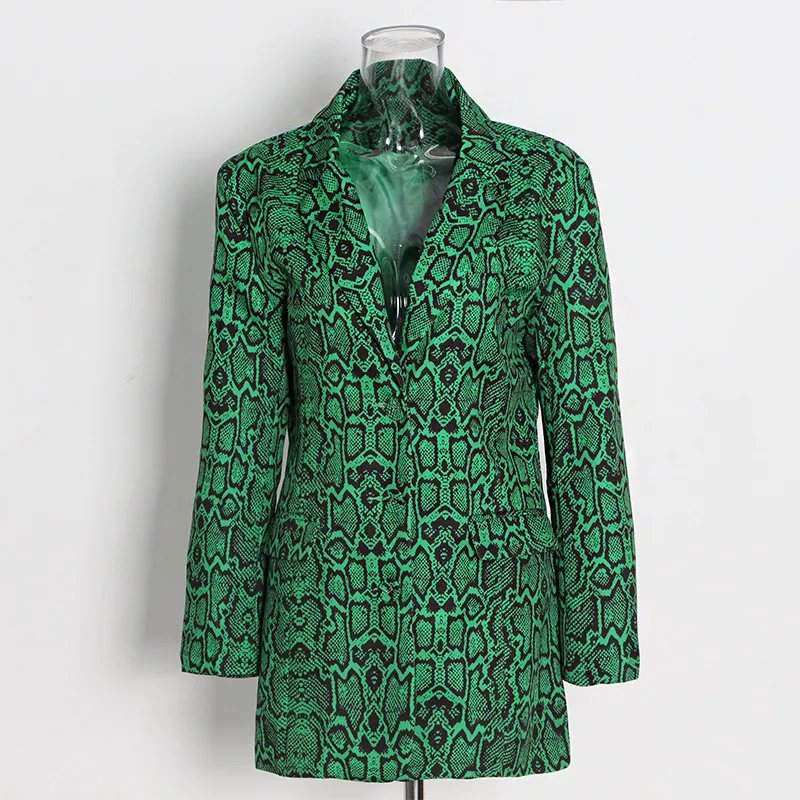 Fashionable Retro Printed Long Sleeve Loose Fit Ladies' Suit Jacket Polyester Blend Medium Length Cotton Polyester Fabric display picture 2