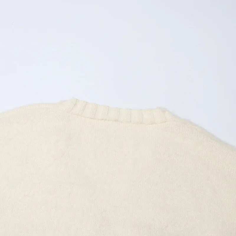 Fashionable Casual Knitted Set Women's V-neck Open Cardigan Plus Gentle Solid Color Mini Skirt Two-piece Trendy Cotton Polyester Clothing display picture 19
