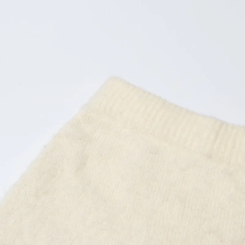 Fashionable Casual Knitted Set Women's V-neck Open Cardigan Plus Gentle Solid Color Mini Skirt Two-piece Trendy Cotton Polyester Clothing display picture 20