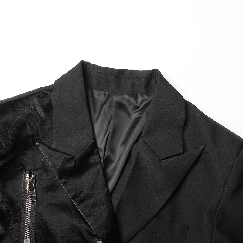 Slim Fit Long Sleeve Commuter Style Men Women Matching Motorcycle Fashion Zipper Solid Color Business Coat Trendy Outerwear display picture 6