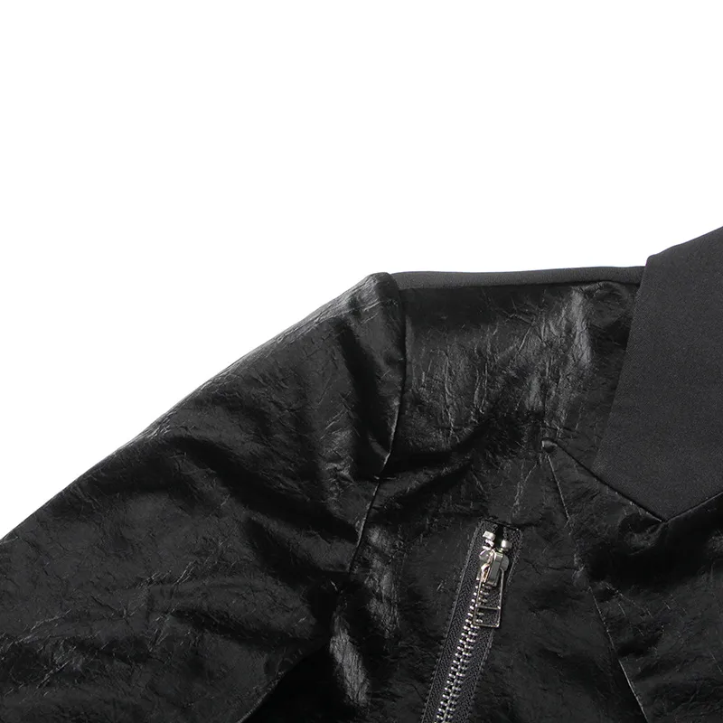 Slim Fit Long Sleeve Commuter Style Men Women Matching Motorcycle Fashion Zipper Solid Color Business Coat Trendy Outerwear display picture 7