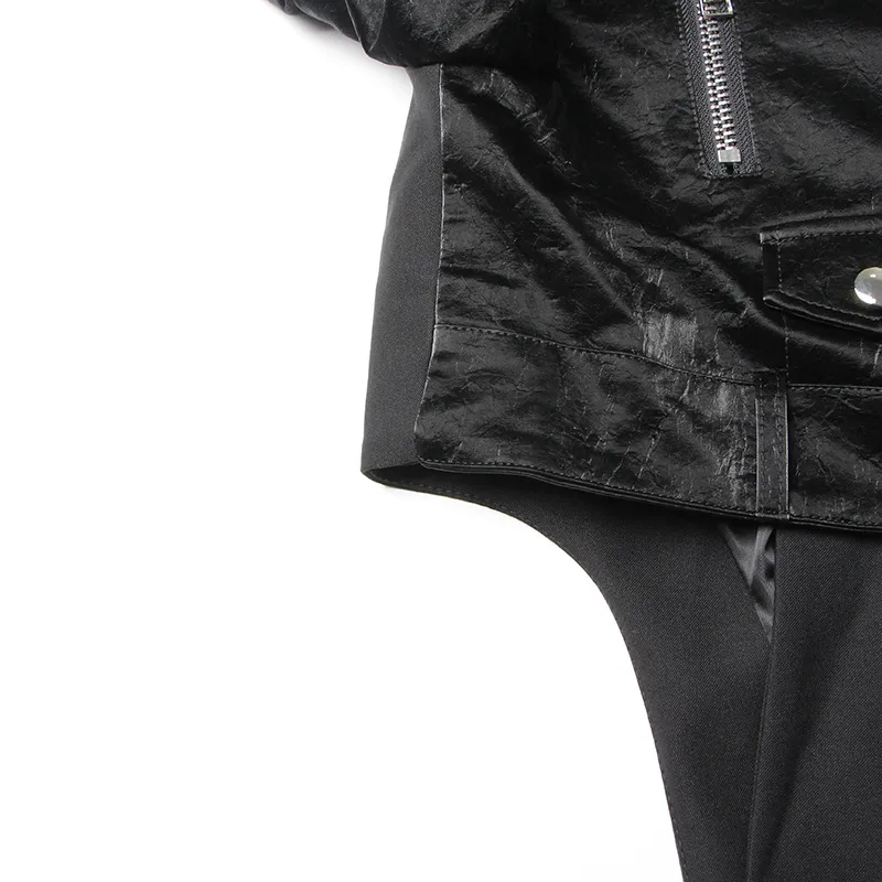 Slim Fit Long Sleeve Commuter Style Men Women Matching Motorcycle Fashion Zipper Solid Color Business Coat Trendy Outerwear display picture 14