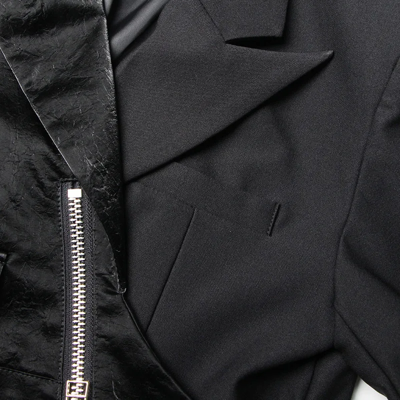 Slim Fit Long Sleeve Commuter Style Men Women Matching Motorcycle Fashion Zipper Solid Color Business Coat Trendy Outerwear display picture 16