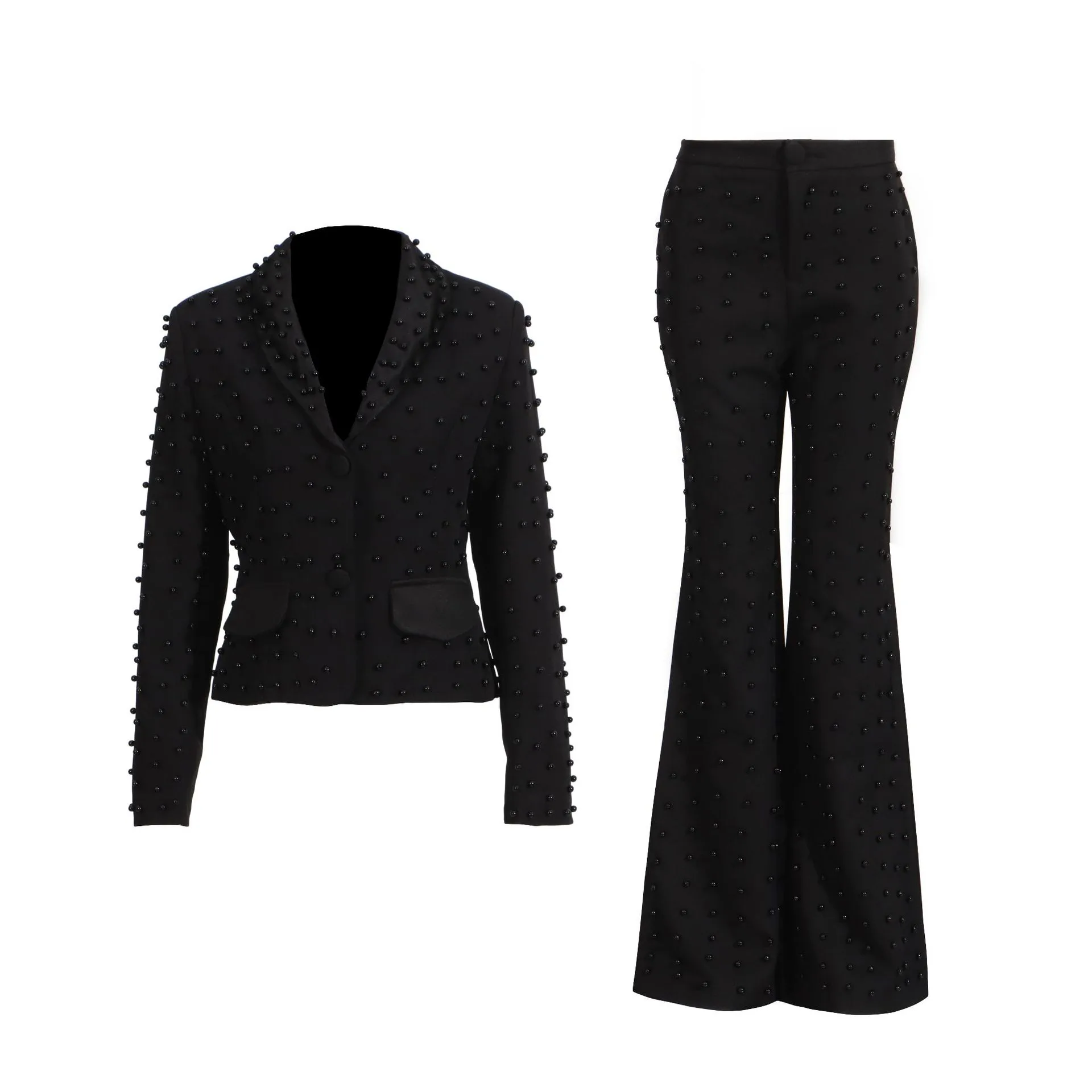 Elegant High Waist Wide Leg Fashion Set Casual Cotton Polyester Blend Long Sleeve Women's Outfit French Style Leisure Ensemble display picture 18