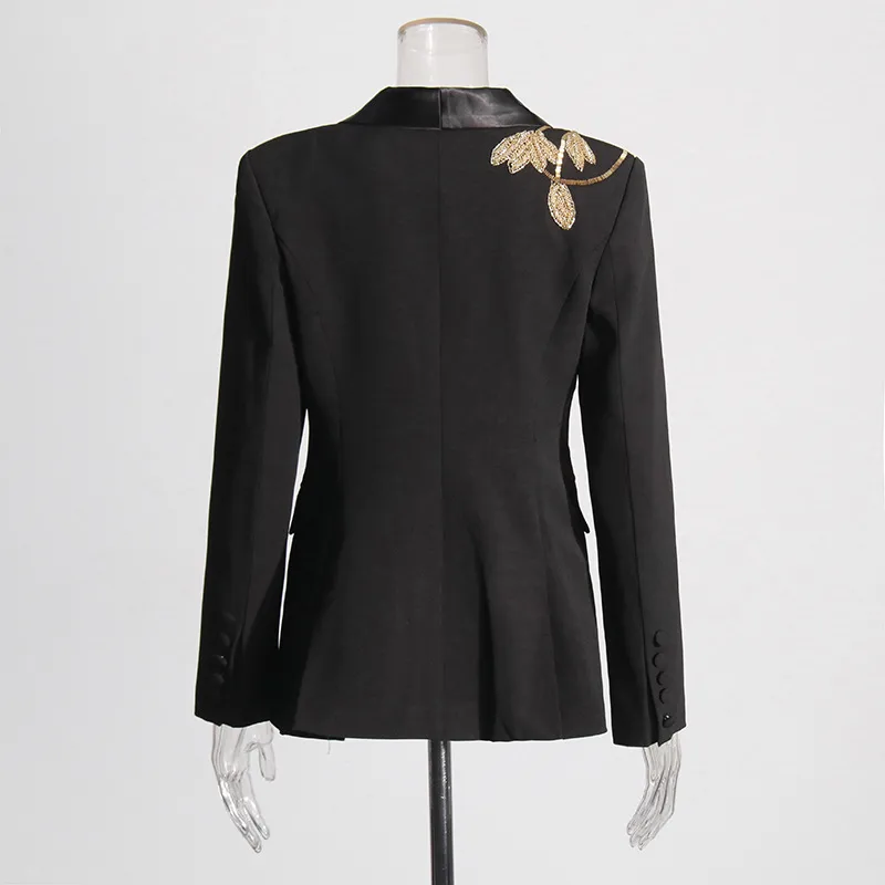 Elegant Commute City Style Slim Fit Straight Leg High Waist Diamond Embellished Fashionable Casual Set Women's Long Sleeve display picture 6