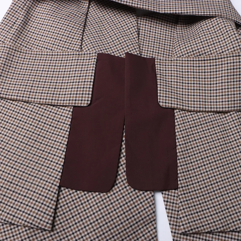 Elegant Slim-Fit Bow Vest Women's Fashion Stitching Suit Jacket V-neck Long Sleeve Commuter Style display picture 13