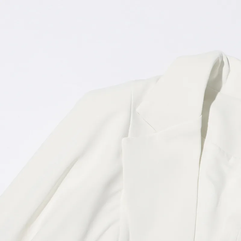 Elegant Commute Fashion Show Outfit Two-Piece Set Summer New Irregular Cut Skirt Long Sleeve Pure Color Casual Suit For Women display picture 15