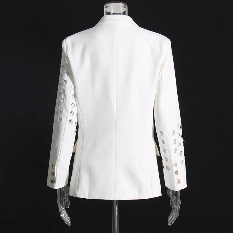 Casual Style Women's Suit Jacket Fashionable Hollow Design Summer New Arrival European Personality Casual Outerwear display picture 3