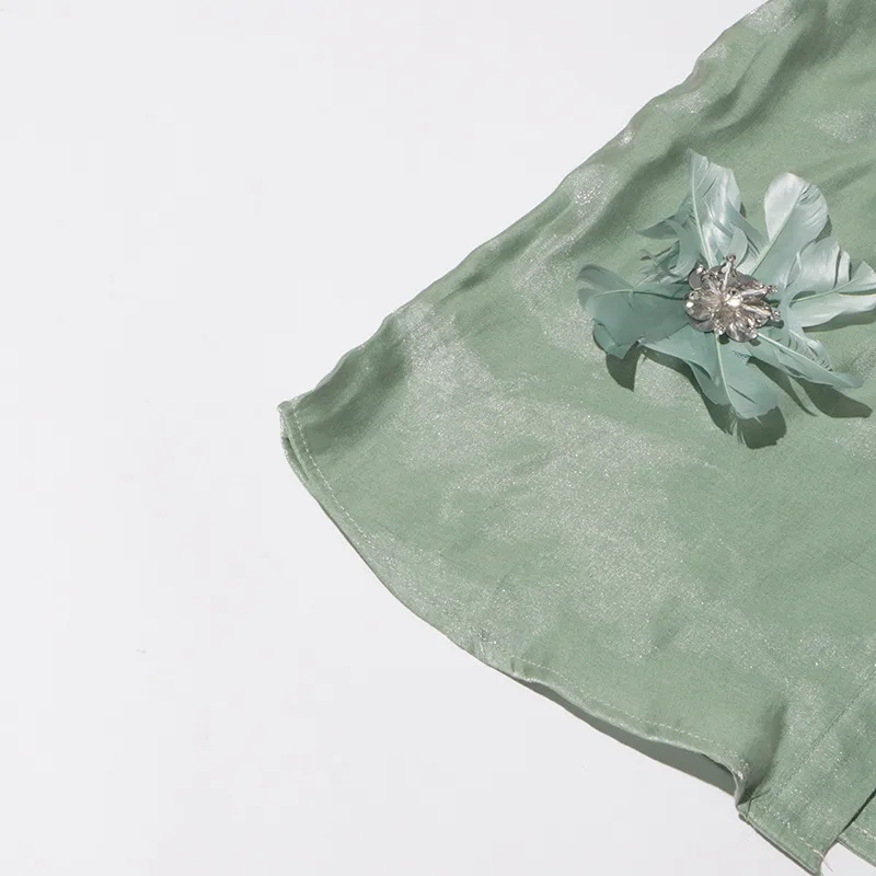 Retro Style Stand Collar Long Sleeve Women's Chiffon Shirt Floral Decoration Elegant 3D Flower Art Fashion Top display picture 13