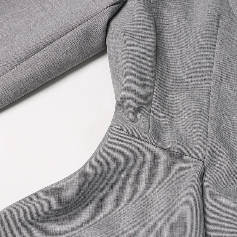 Elegant Commuter Style Women's Suit Jacket Long Sleeve Slim Fit Design Spring Summer New Leaf Edge Sleeve Splice Cotton Polyester display picture 14