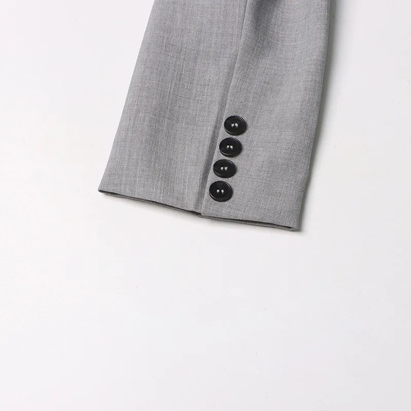 Elegant Commuter Style Women's Suit Jacket Long Sleeve Slim Fit Design Spring Summer New Leaf Edge Sleeve Splice Cotton Polyester display picture 17