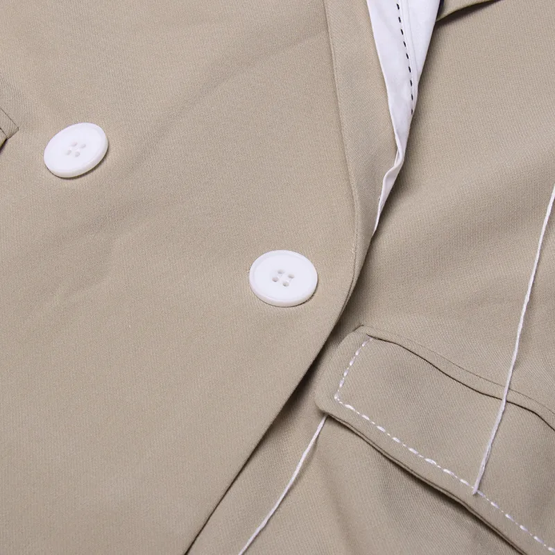 Elegant Commuter Style Long Sleeve Stand Collar Coat Women's Fashion Double Breasted High-End Design Solid Color Trench Coat display picture 10
