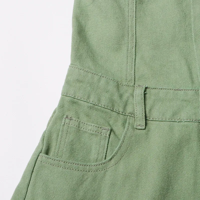 Fashion Denim Suspender Pants Women's High Waist Wide Leg Pants Multi-Pocket Short Top Style Summer New Design display picture 8