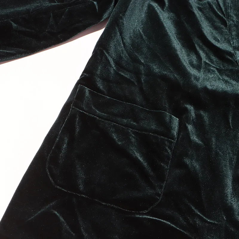 Elegant Slim-Fit Velvet Blazer For Women Early Autumn New Style Waist-Slimming Belt Design Cotton Polyester Long Sleeve display picture 16