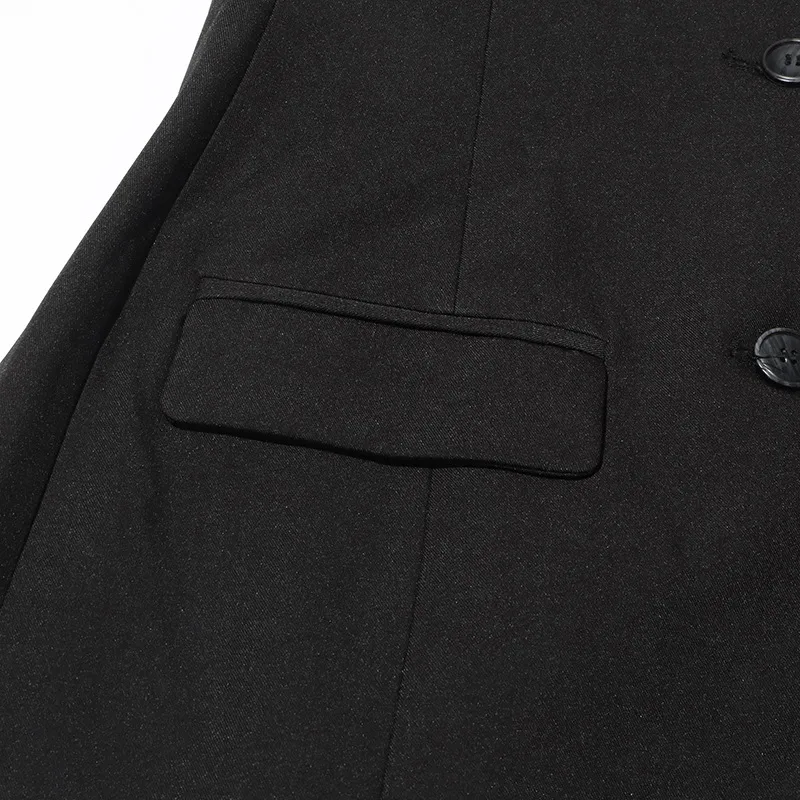 Elegant French Style Suit Dress V Neck Asymmetrical Hollow Out Splicing Design High End Texture Pure Color Long Sleeve Women's Wear display picture 13