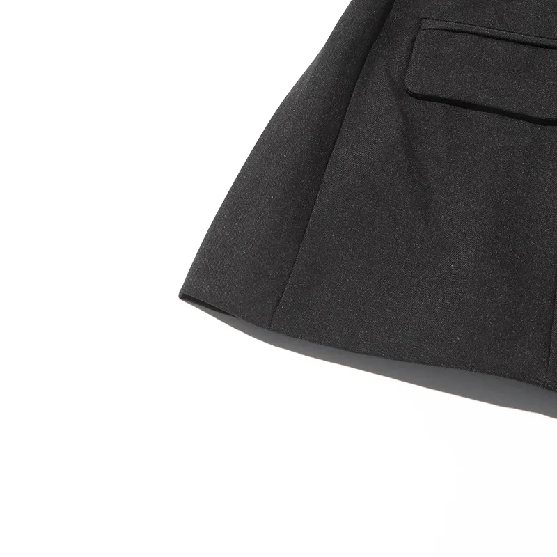 Elegant French Style Suit Dress V Neck Asymmetrical Hollow Out Splicing Design High End Texture Pure Color Long Sleeve Women's Wear display picture 14