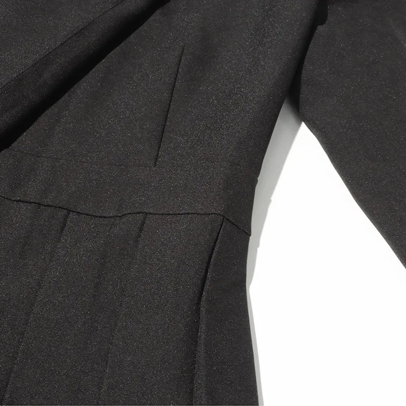 Elegant French Style Suit Dress V Neck Asymmetrical Hollow Out Splicing Design High End Texture Pure Color Long Sleeve Women's Wear display picture 20