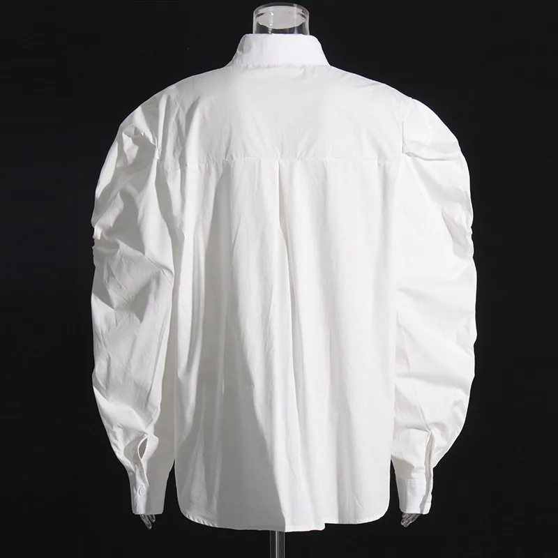 Casual Women's Fashion Shirt Summer New Polo Collar Long-Sleeved Versatile Top Single Button Trueran Blend display picture 3