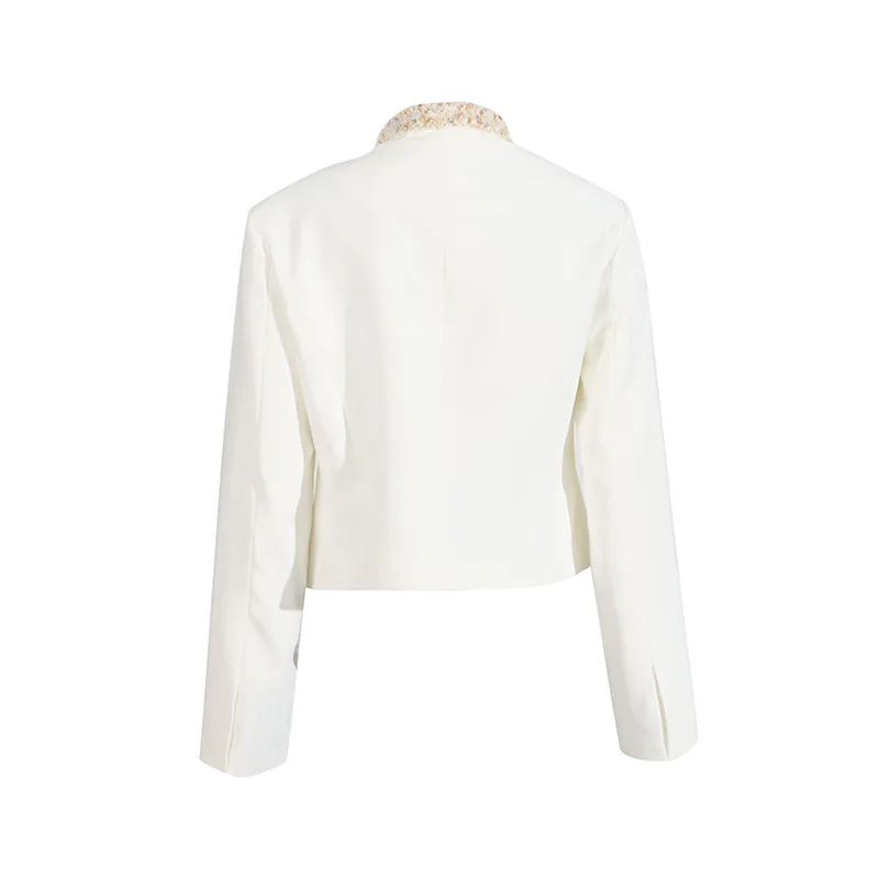 Elegant Style Pearl Mother Of Pearl Decorated Lace Edge Top And High Waist Mini Skirt Fashion Casual Women's Set display picture 11