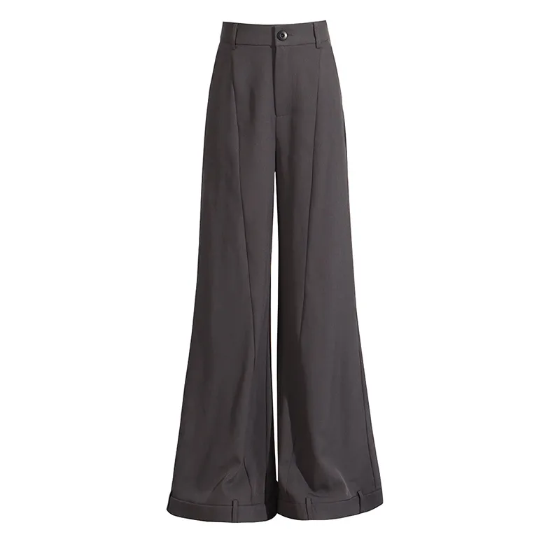 Fashionable High Waist Slim Fit Solid Color Commute Style Suit Pants Women Casual Summer Long Trousers Elegant Business Wear display picture 3